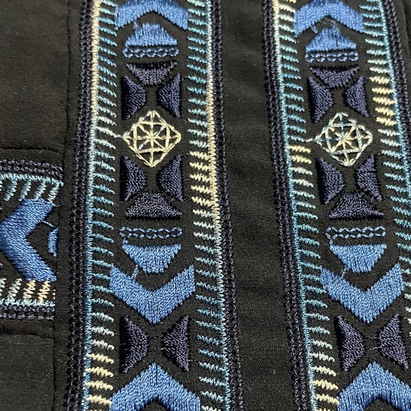 Adiva Navy Blouse with Blue Embroidery - Picture 3 of 4